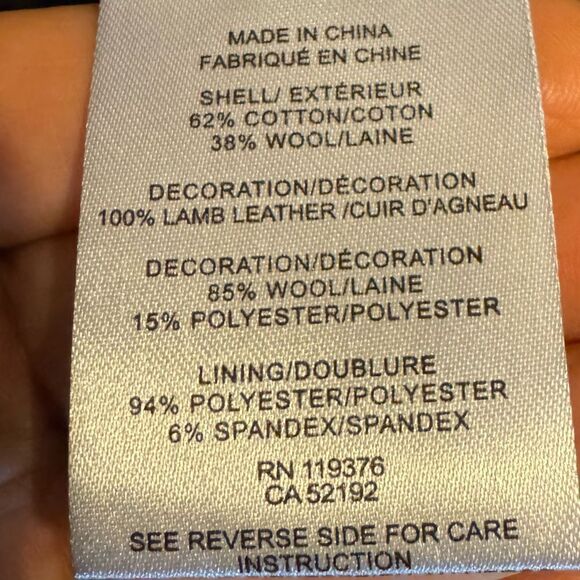 Helmut Lang | Lamb Leather and Wool Eon Biker Jacket - Picture 10 of 12